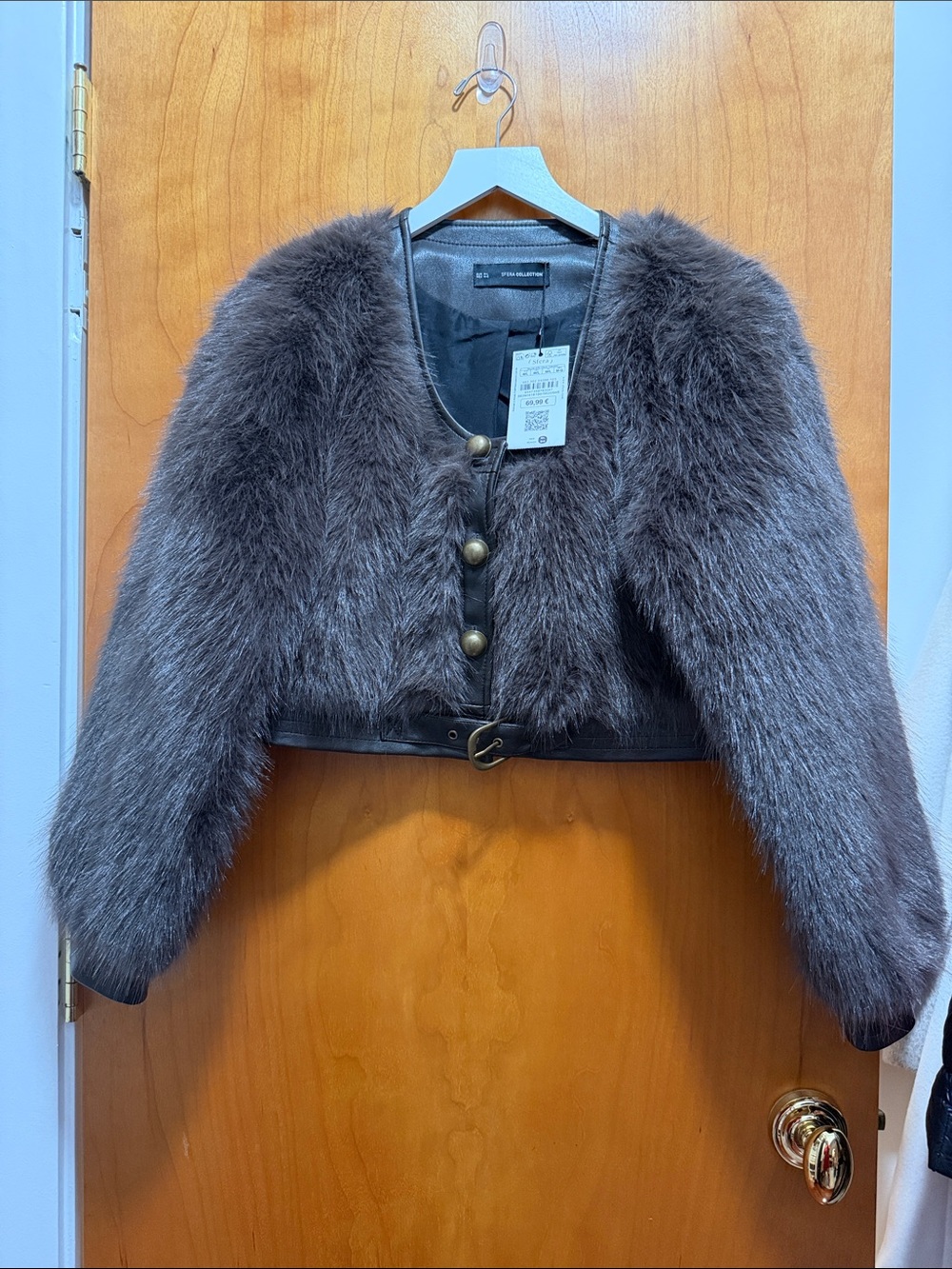 SFERA collection Brown Faux Fur Teddy Jacket